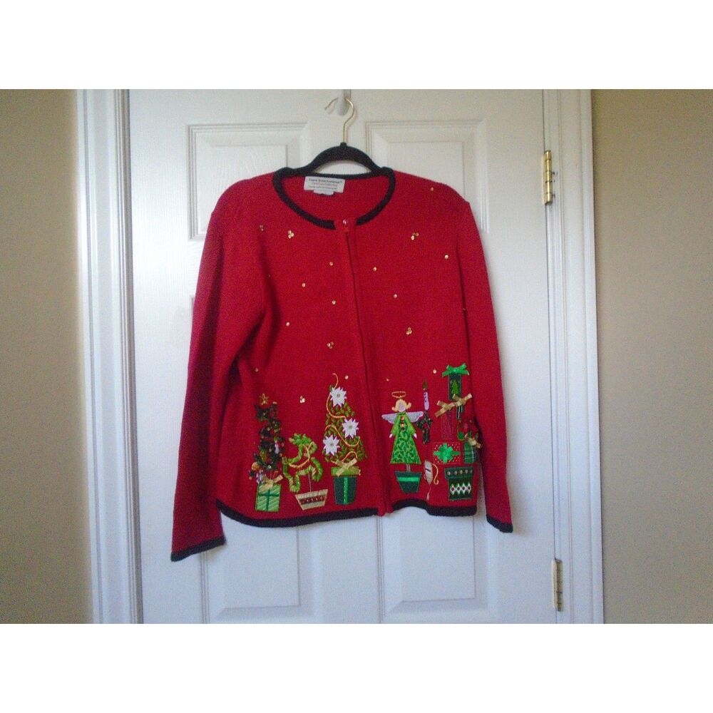 vintage ugly christmas sweater size M/L Tiara International